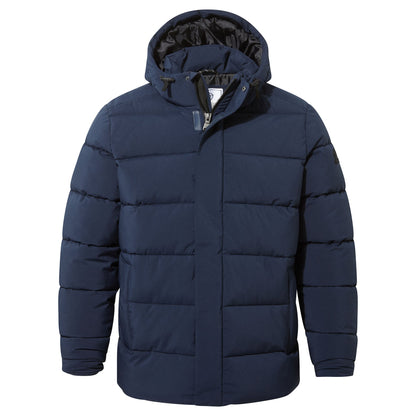 Tunnard Mens Short Shower Resistant Insulated Jacket - Dark Indigo