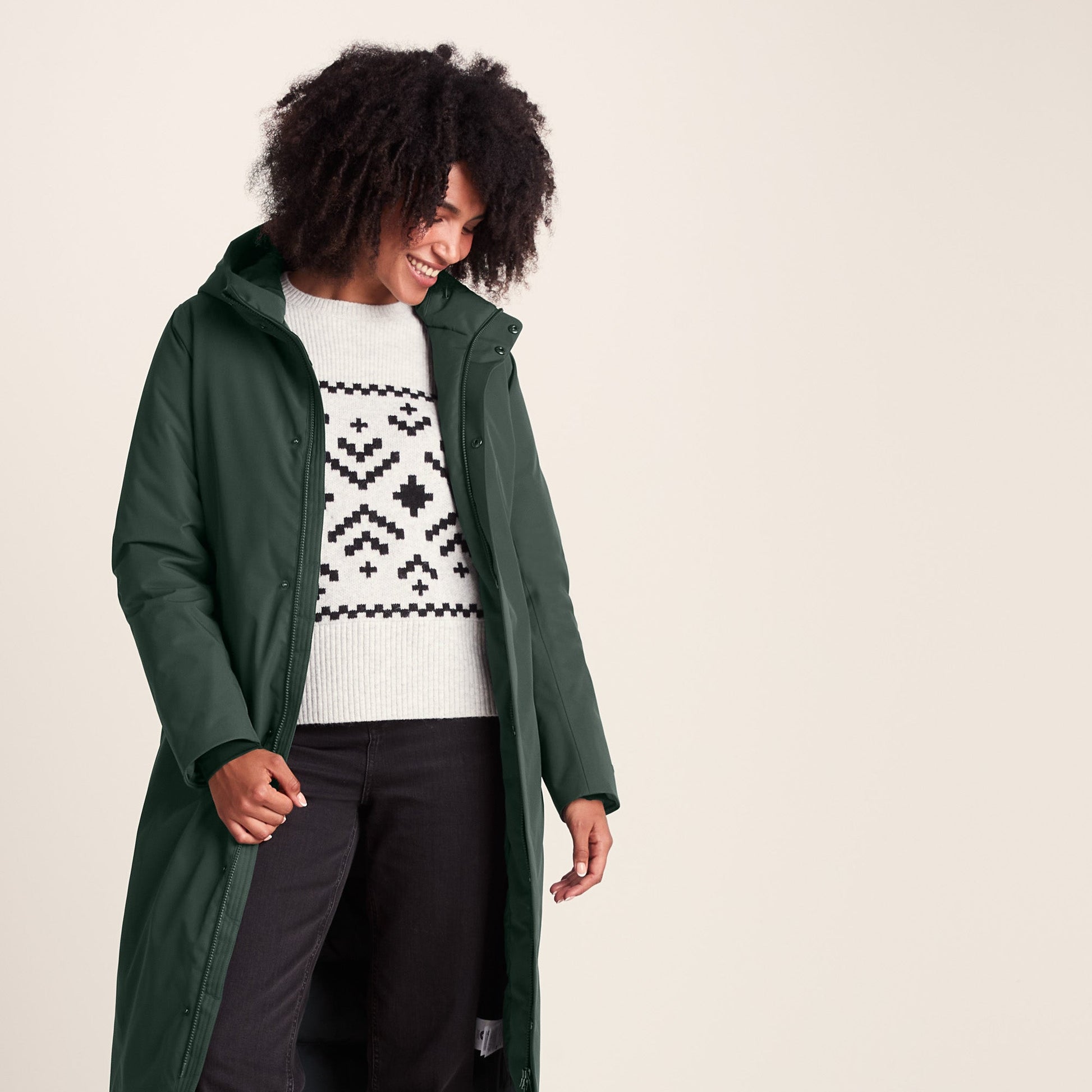 Uma Womens Waterproof Down Insulated Parka - Racing Green