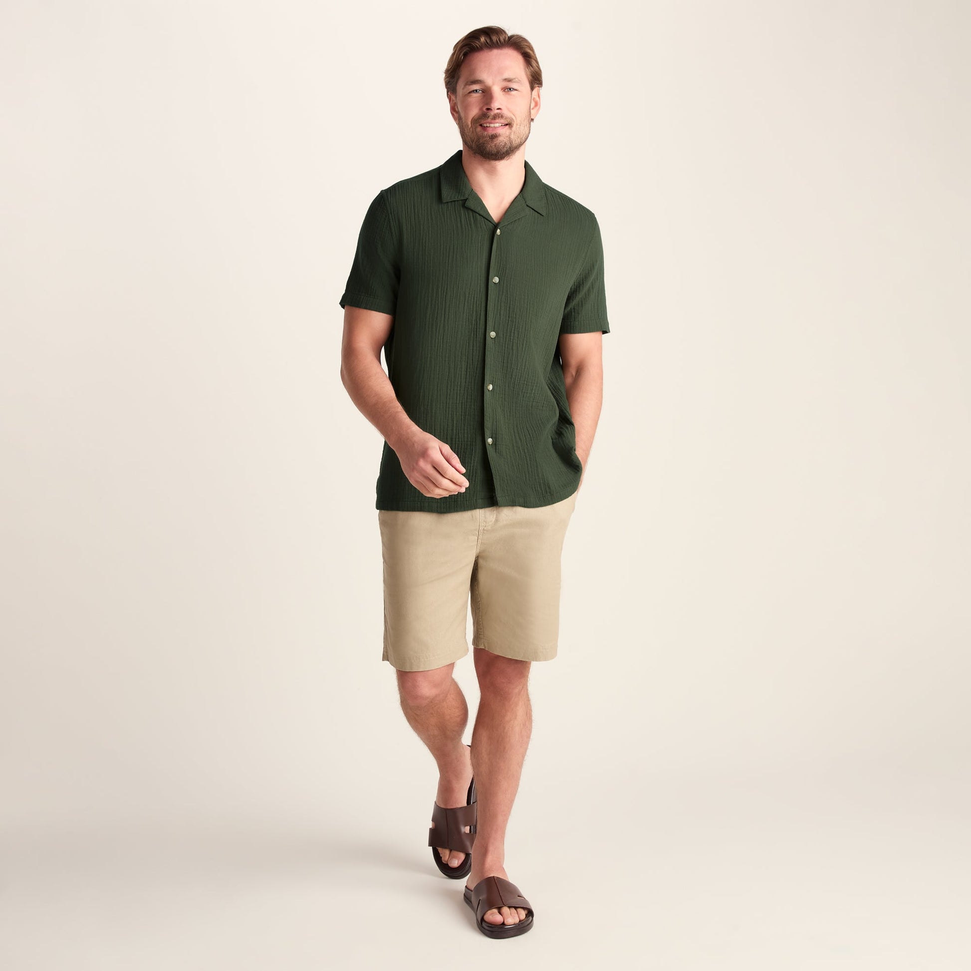 Valtos Mens Short Sleeve Supersoft Shirt - Forage Green