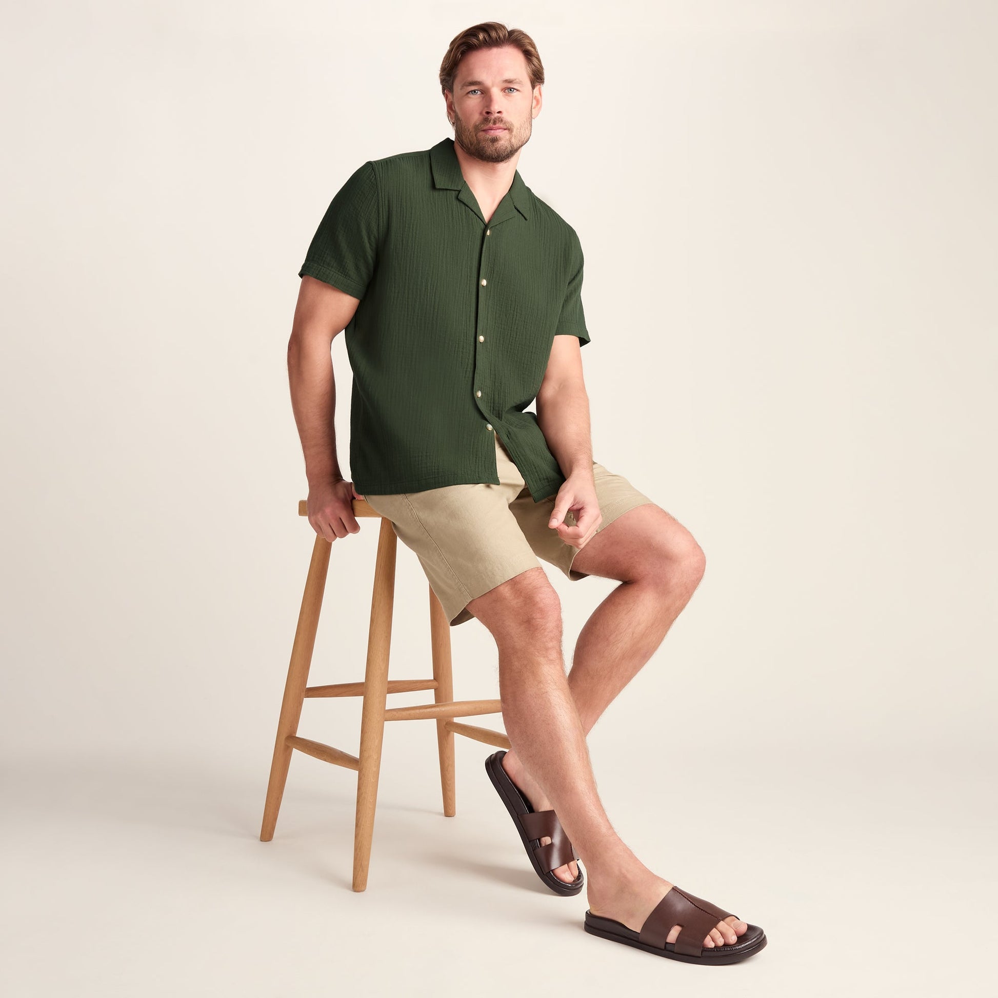 Valtos Mens Short Sleeve Supersoft Shirt - Forage Green