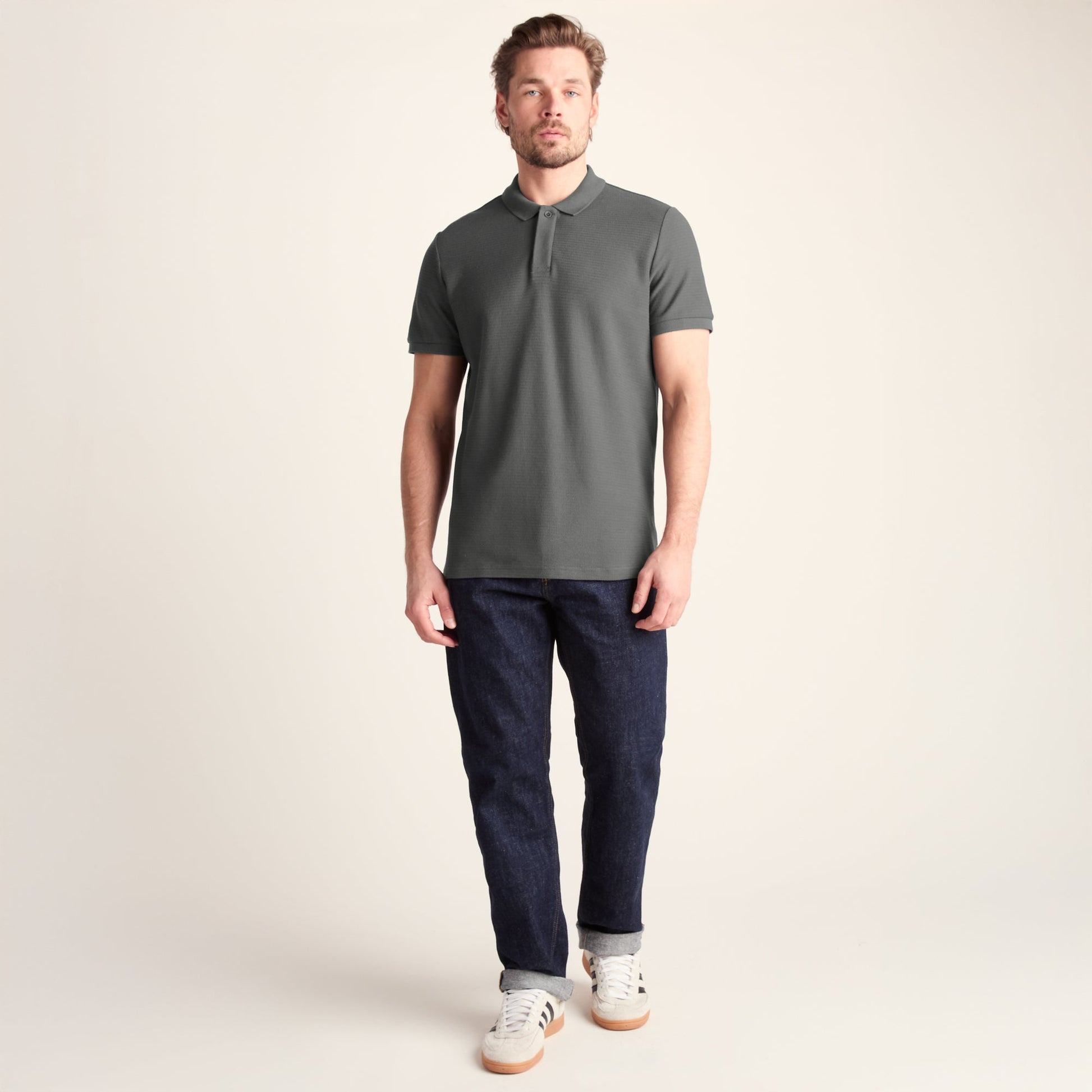 Varris Mens 100% Cotton Supersoft Polo Shirt - Deep Slate