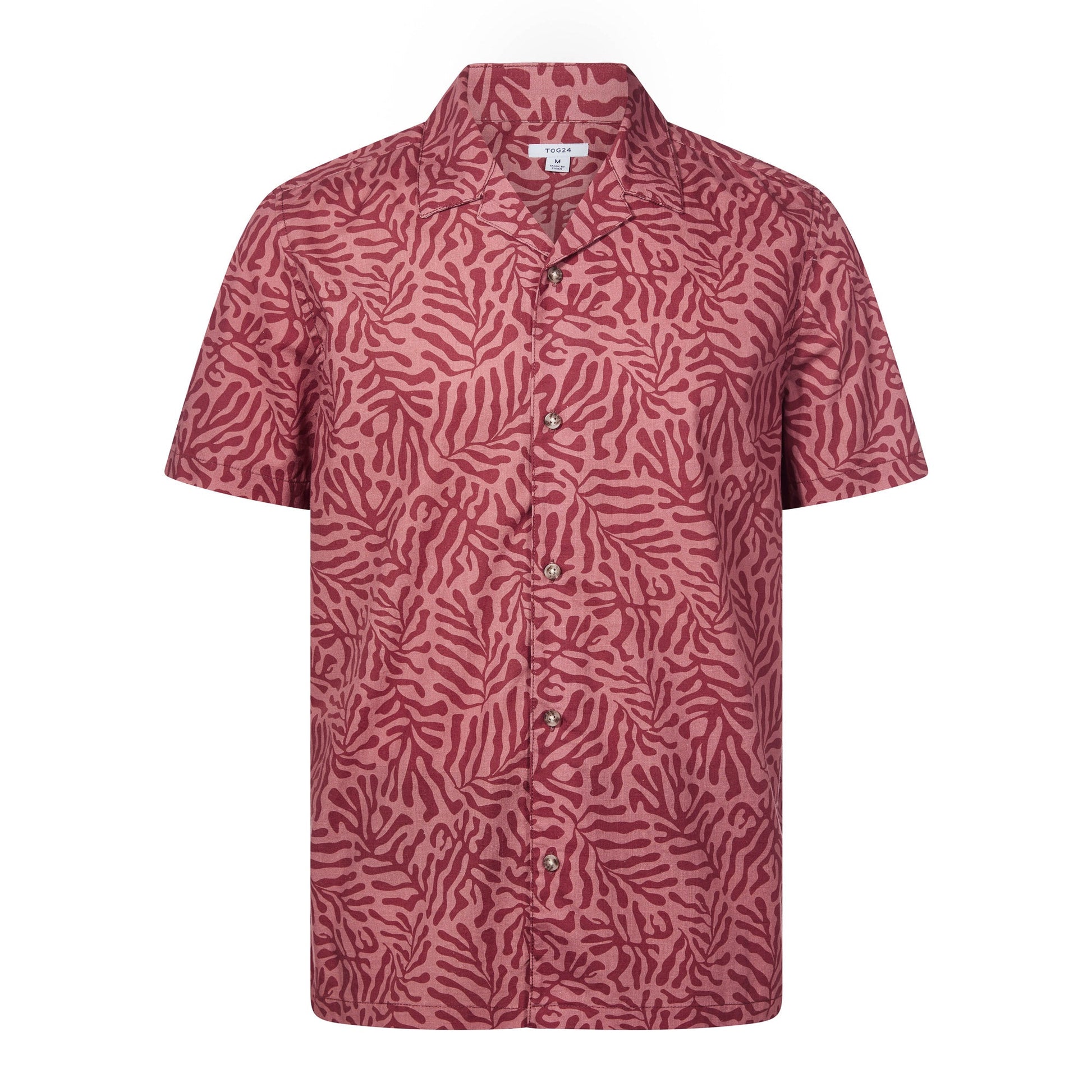 Wallsend Mens Short Sleeve 100% Cotton Supersoft Shirt - Redwood