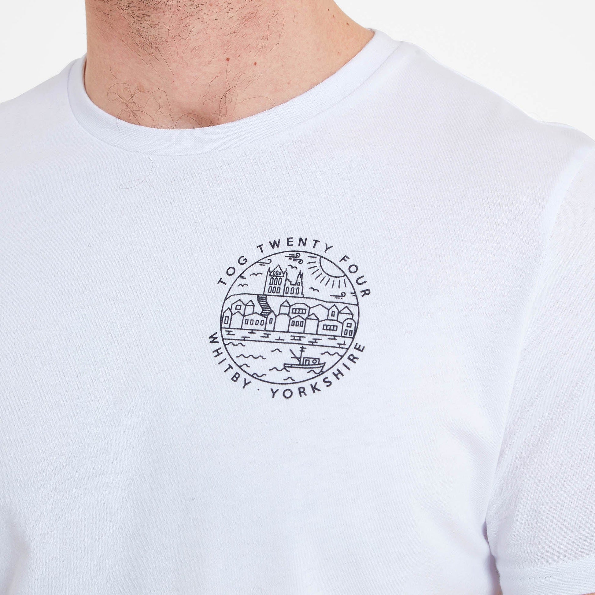 Whitby Mens 100% Cotton Supersoft T-Shirt - White