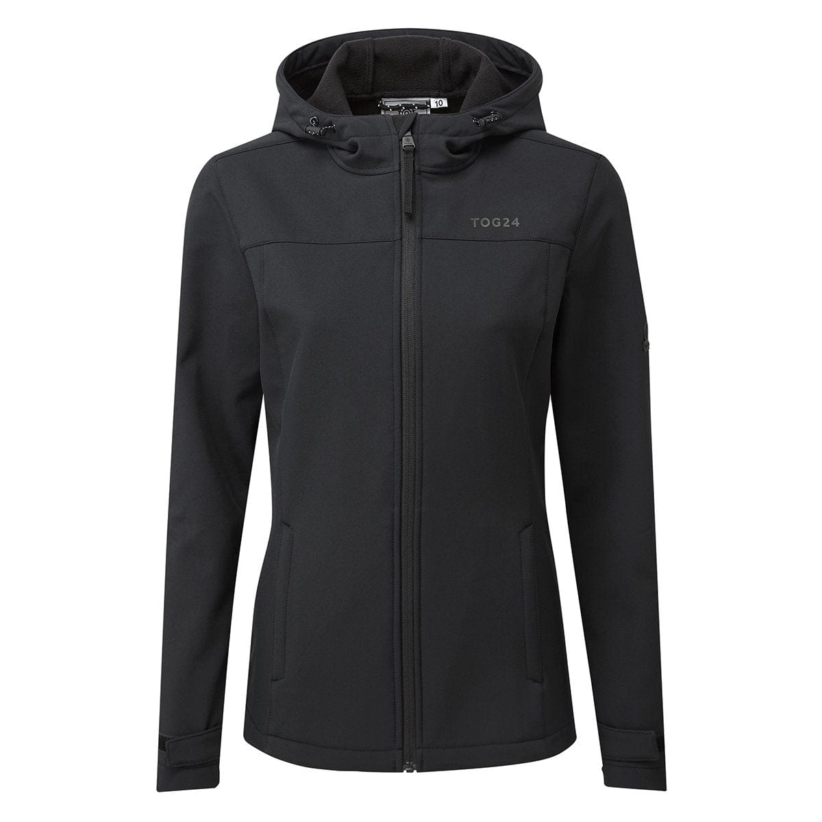 Keld Womens Shower Resistant Hooded Softshell Jacket - Black
