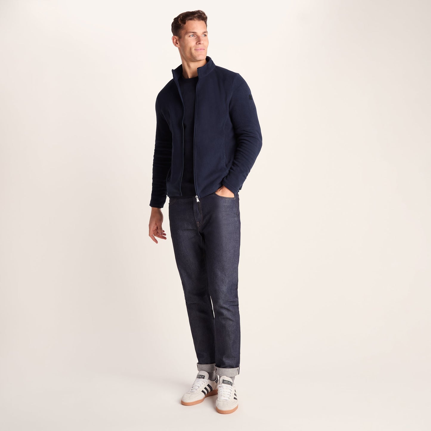 Revive Mens Fleece Jacket - Dark Indigo