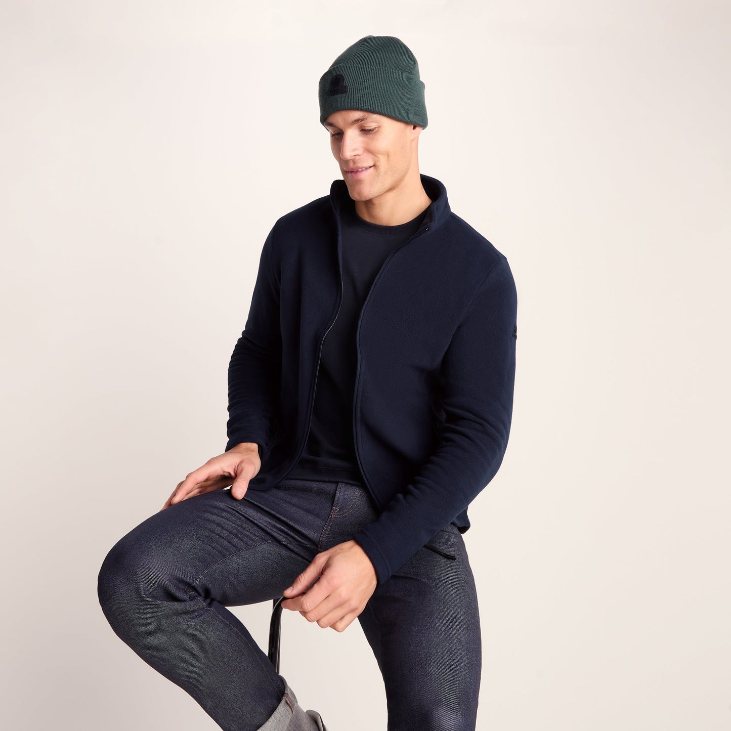Revive Mens Fleece Jacket - Dark Indigo