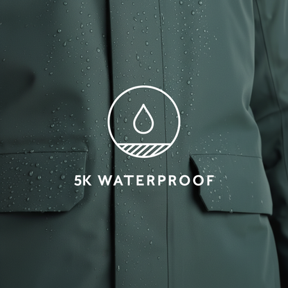 Aksel Mens Waterproof Insulated Parka - Racing Green