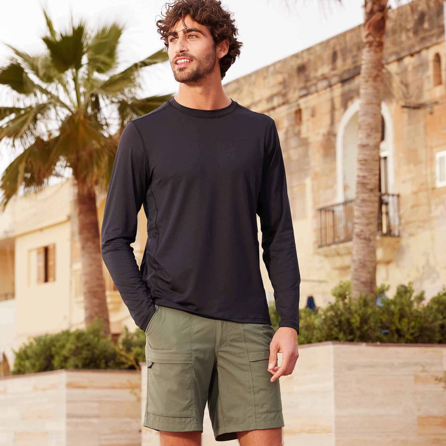 Aller Mens Long Sleeve Performance T-Shirt - Black