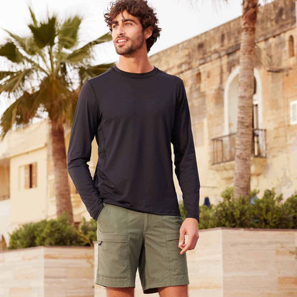 Aller Mens Long Sleeve Performance T-Shirt - Black