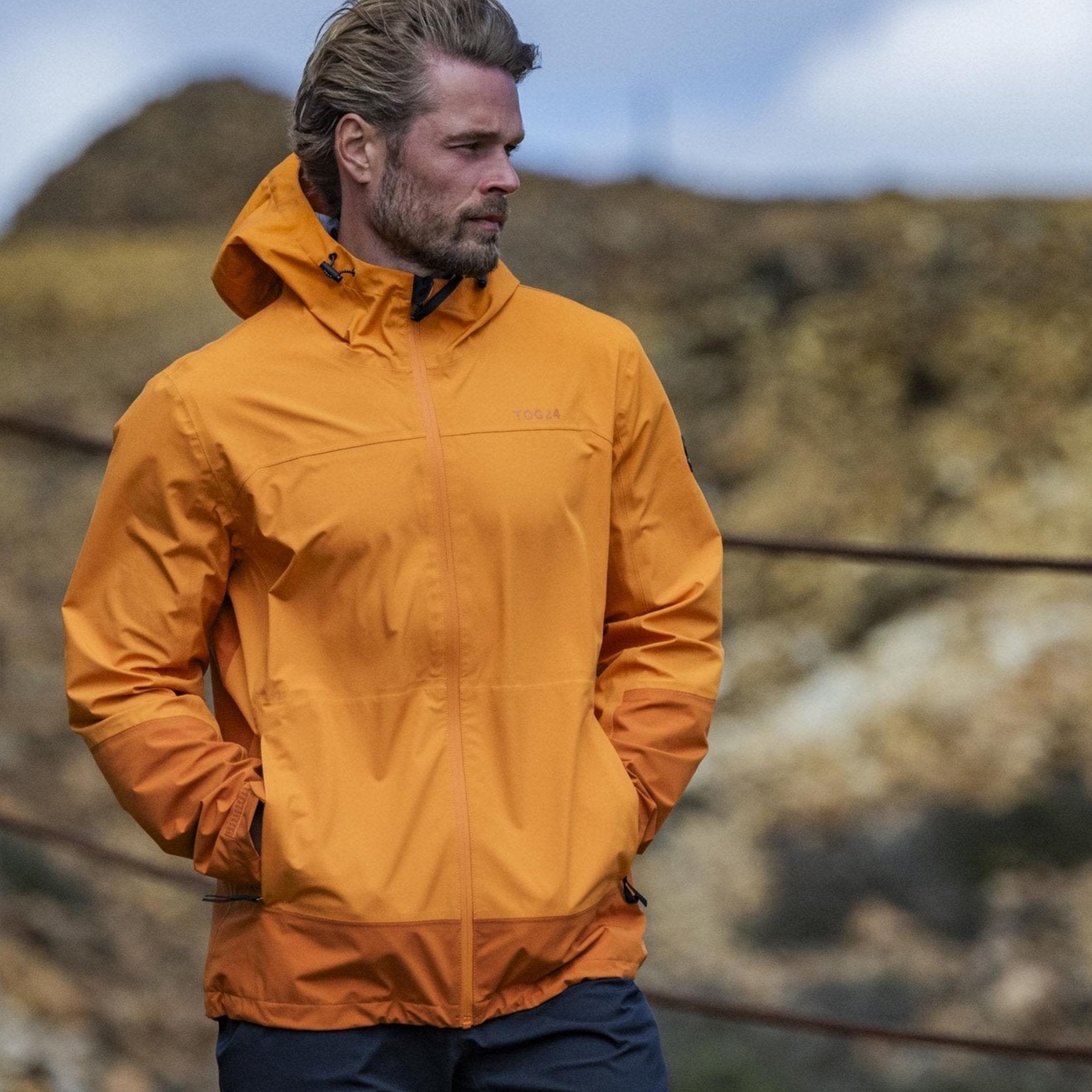 Bowston Mens Performance Waterproof Jacket - Tangerine