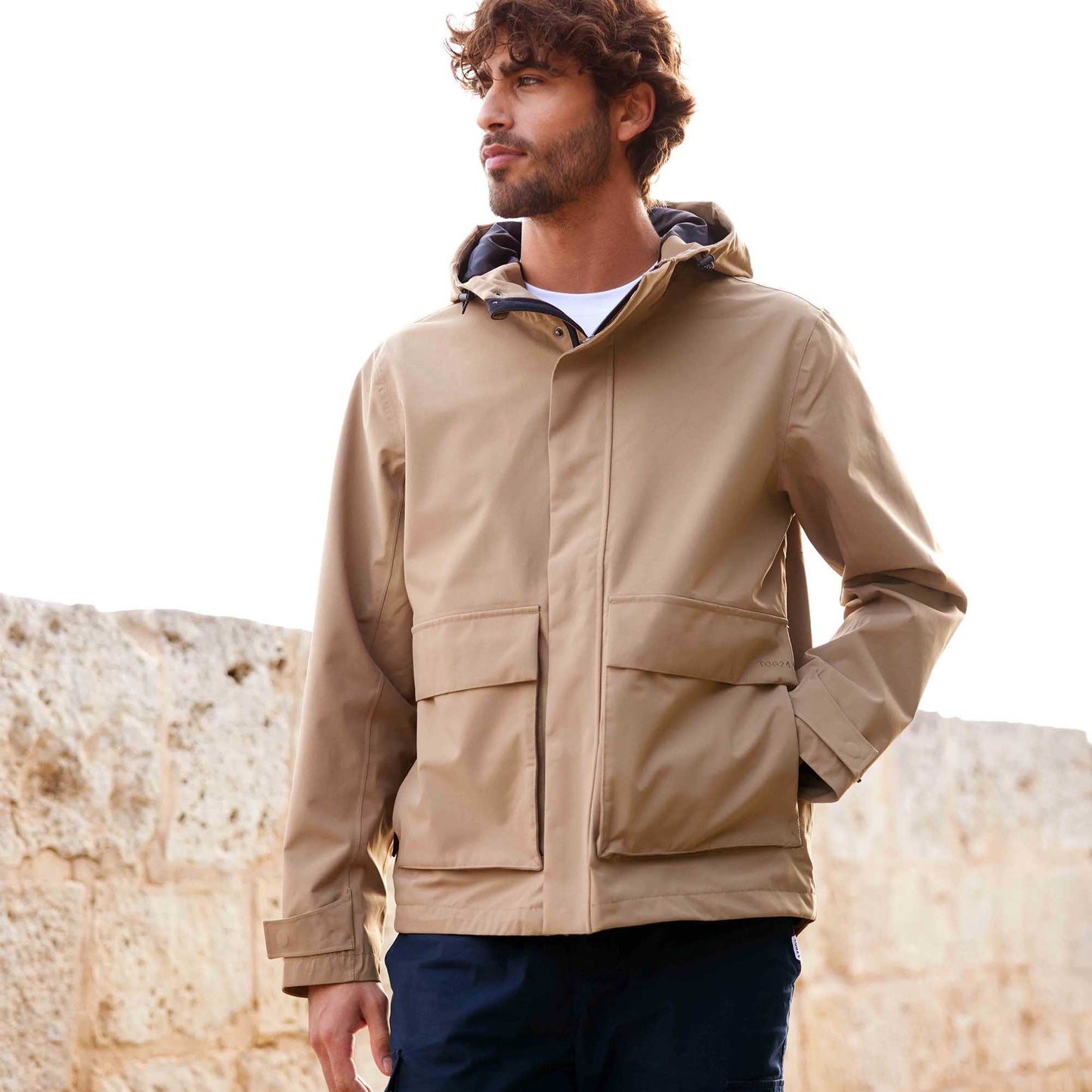 Cason Mens Waterproof Jacket - Walnut