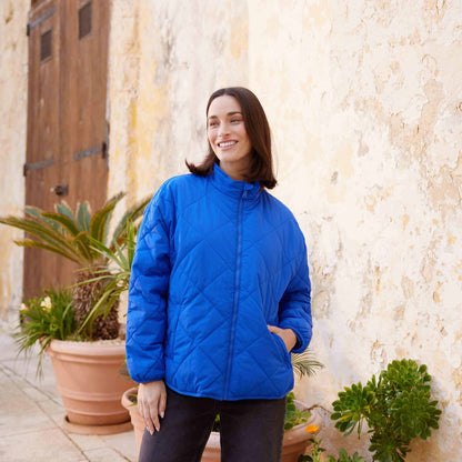 Cirnan Womens Shower Resistant Insulated Packaway Jacket - Ultra Marine