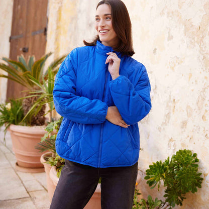 Cirnan Womens Shower Resistant Insulated Packaway Jacket - Ultra Marine