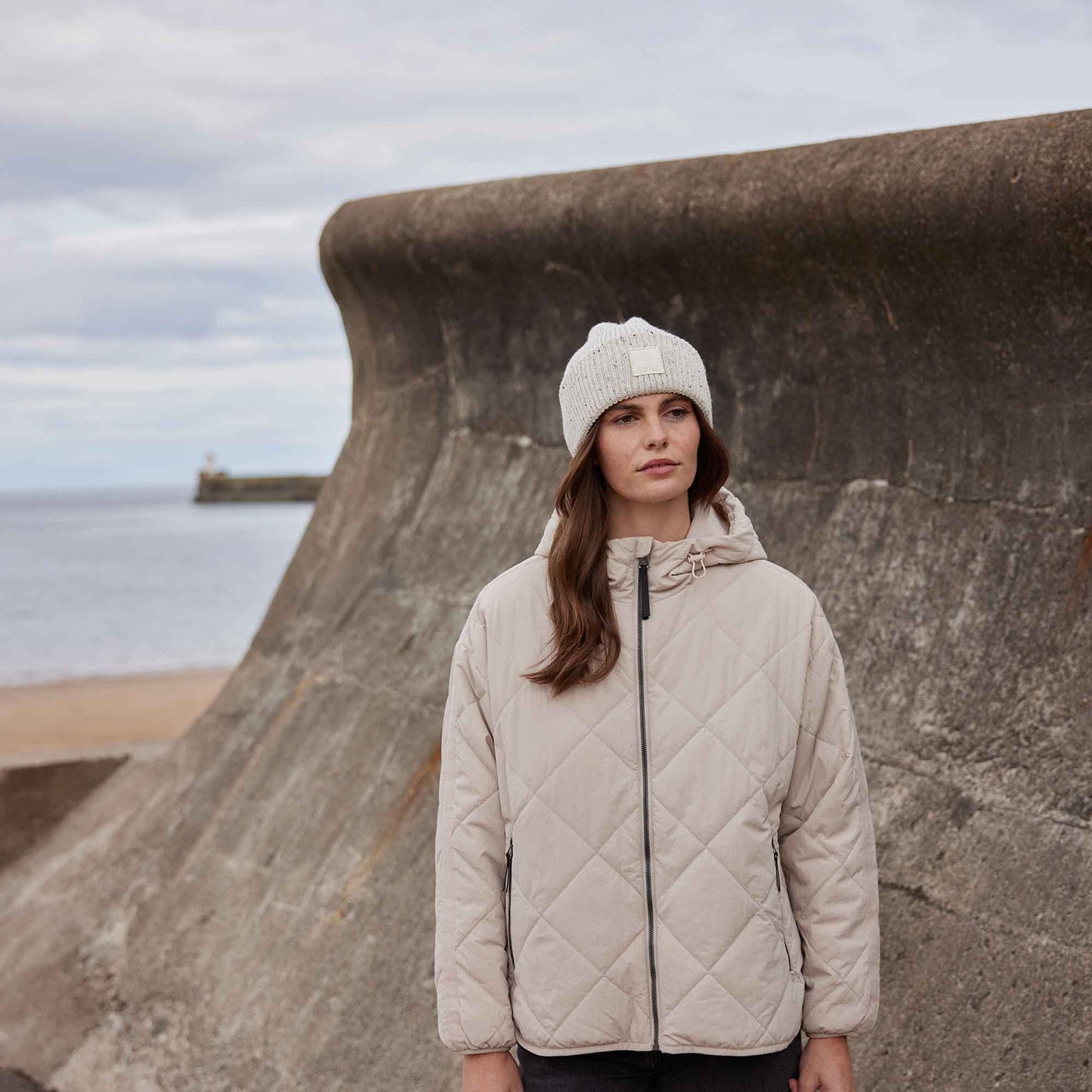 Corlae Womens Oversized Shower Resistant Insulated Jacket - Warm Cloud