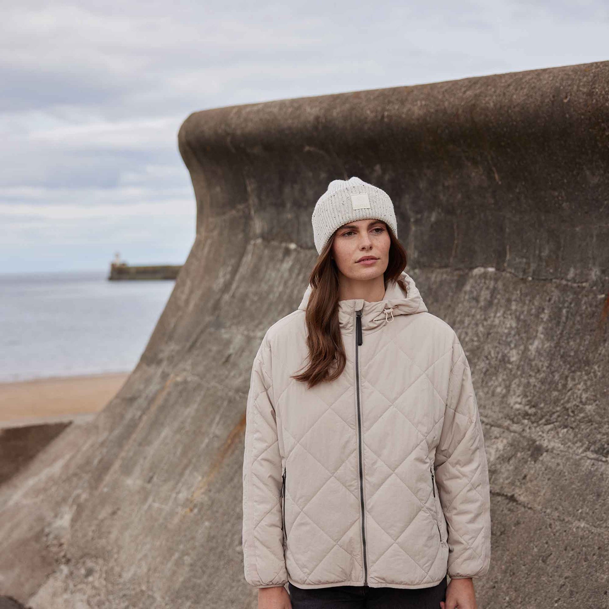 Corlae Womens Oversized Shower Resistant Insulated Jacket - Warm Cloud