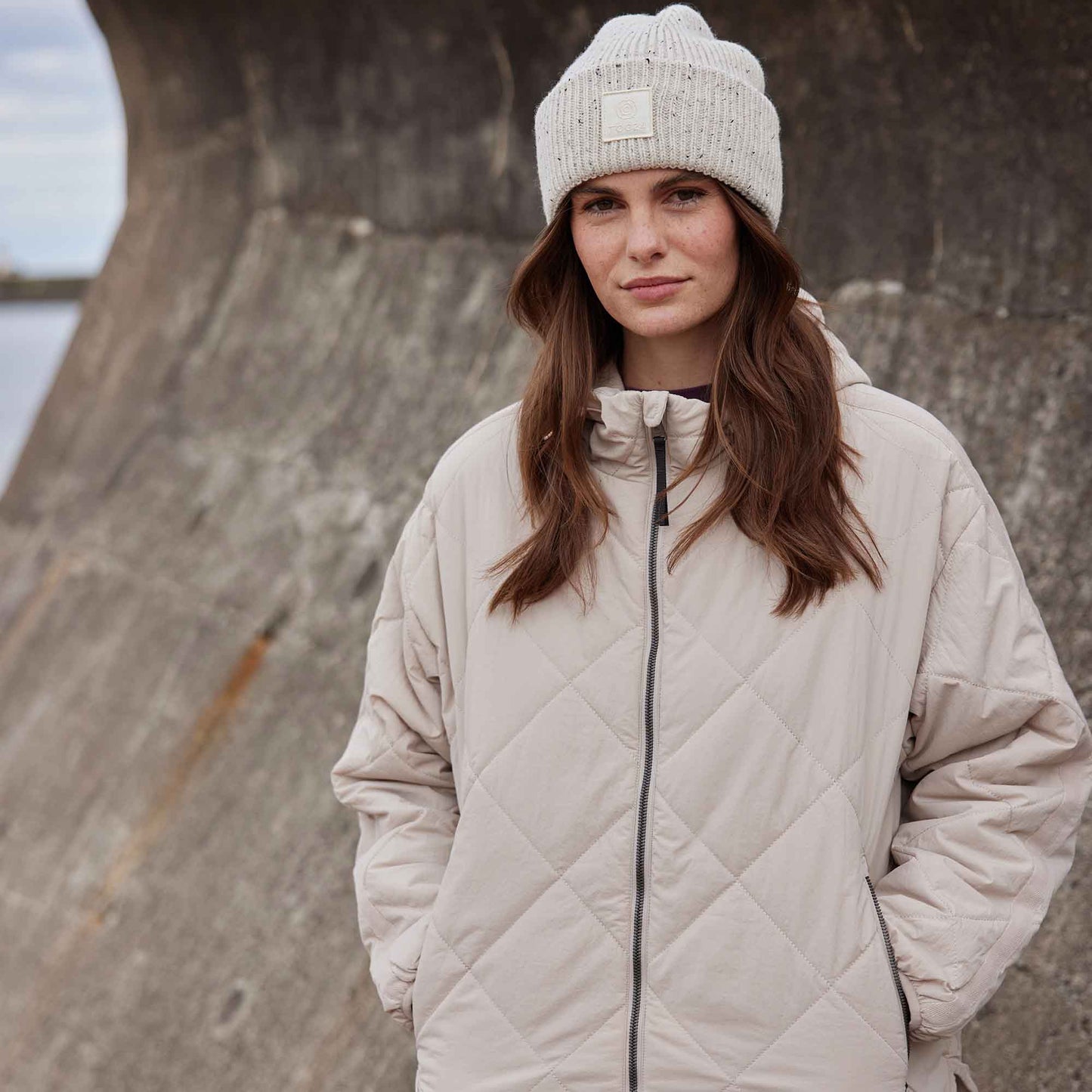 Corlae Womens Oversized Shower Resistant Insulated Jacket - Warm Cloud