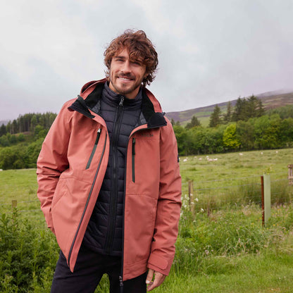 Denton Mens 3-in-1 Waterproof Jacket - Clay