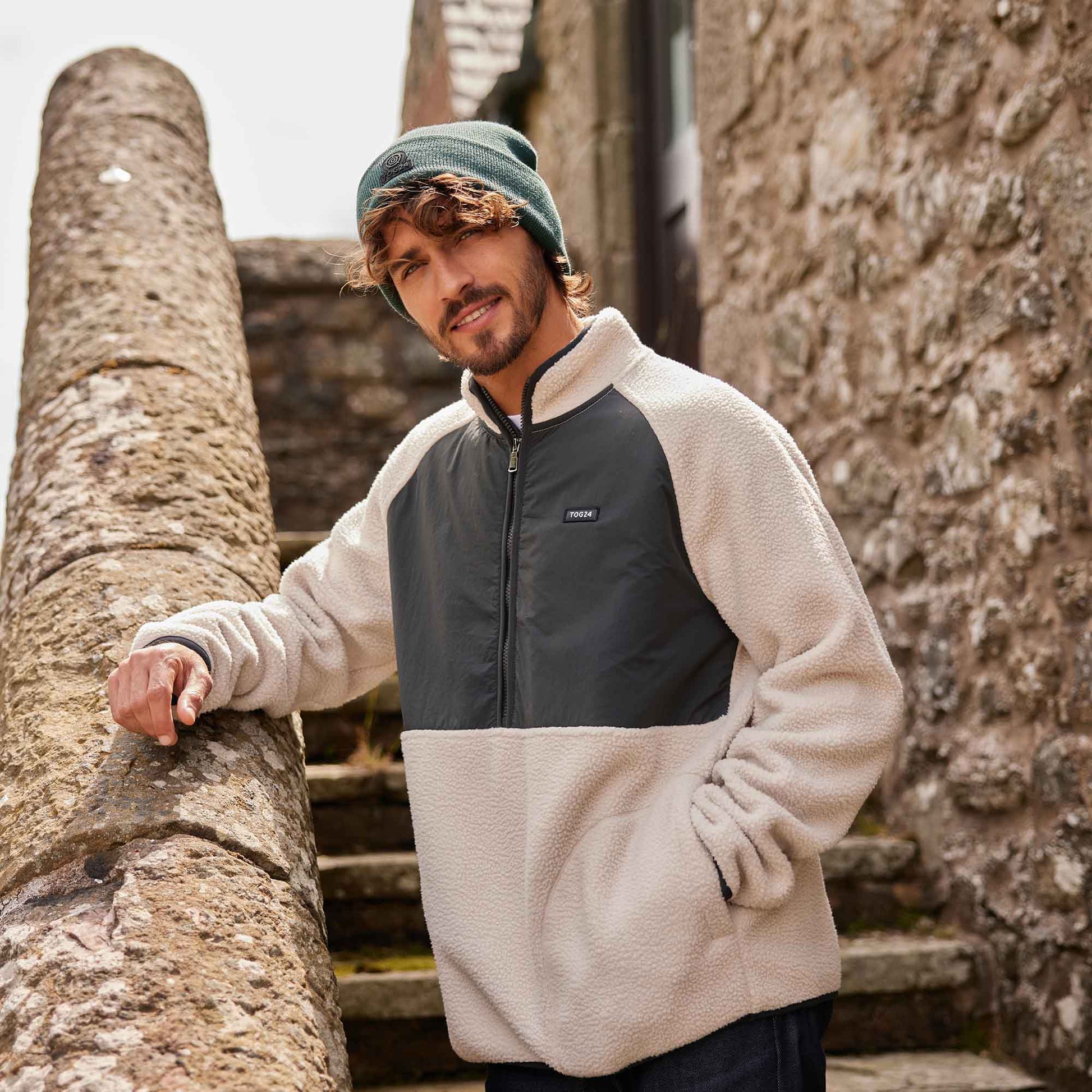 Eldon Mens Sherpa Fleece - Warm Cloud