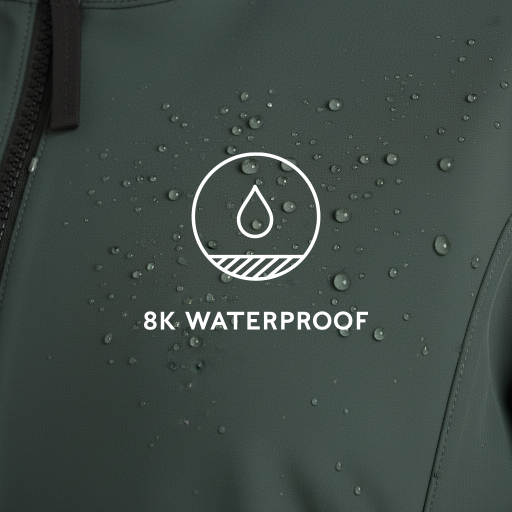 Enya Womens Longline Shower Resistant Softshell Jacket - Racing Green