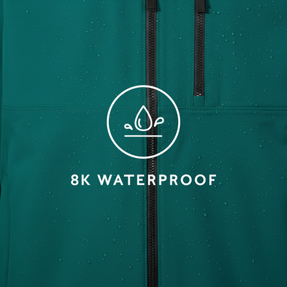 Andro Mens Hooded Waterproof Softshell Jacket - Dark Turquoise