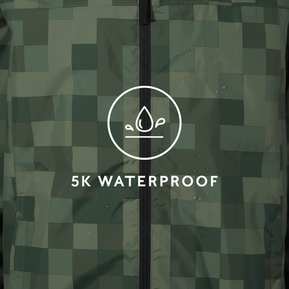 Craven Mens Waterproof Packaway Jacket - Green Pixel