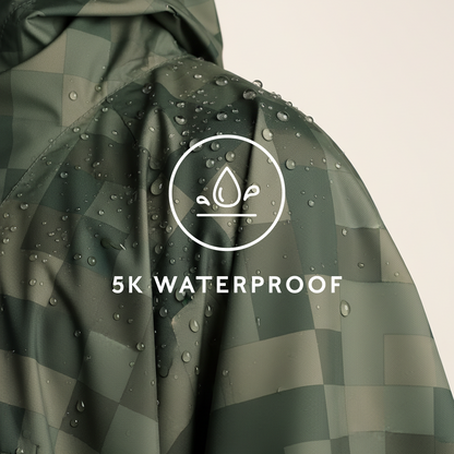 Drench Unisex Waterproof Poncho - Forage Green Pixel Print