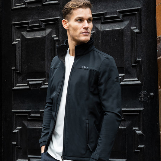 Feizor Mens Shower Resistant Softshell Jacket - Black