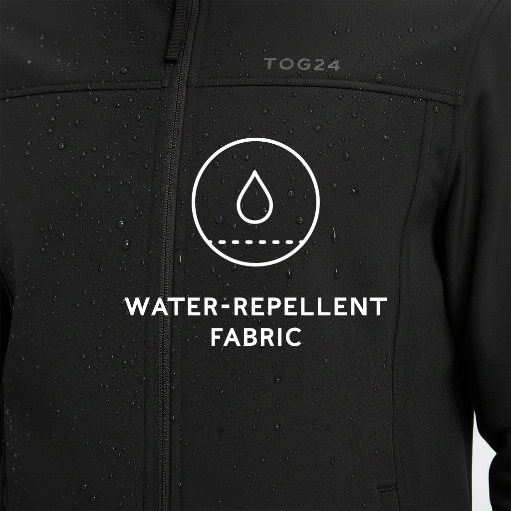 Feizor Mens Shower Resistant Softshell Jacket - Black
