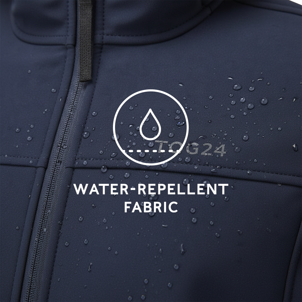 Feizor Mens Shower Resistant Softshell Hooded Jacket - Navy