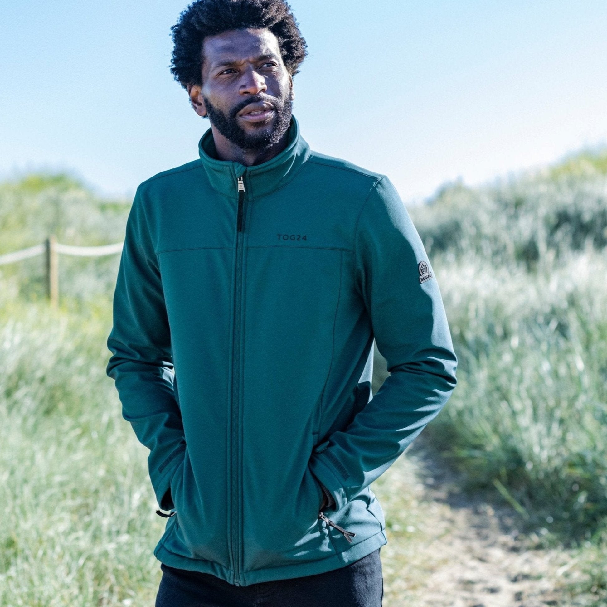 Feizor Mens Shower Resistant Softshell Jacket - Petrol Green