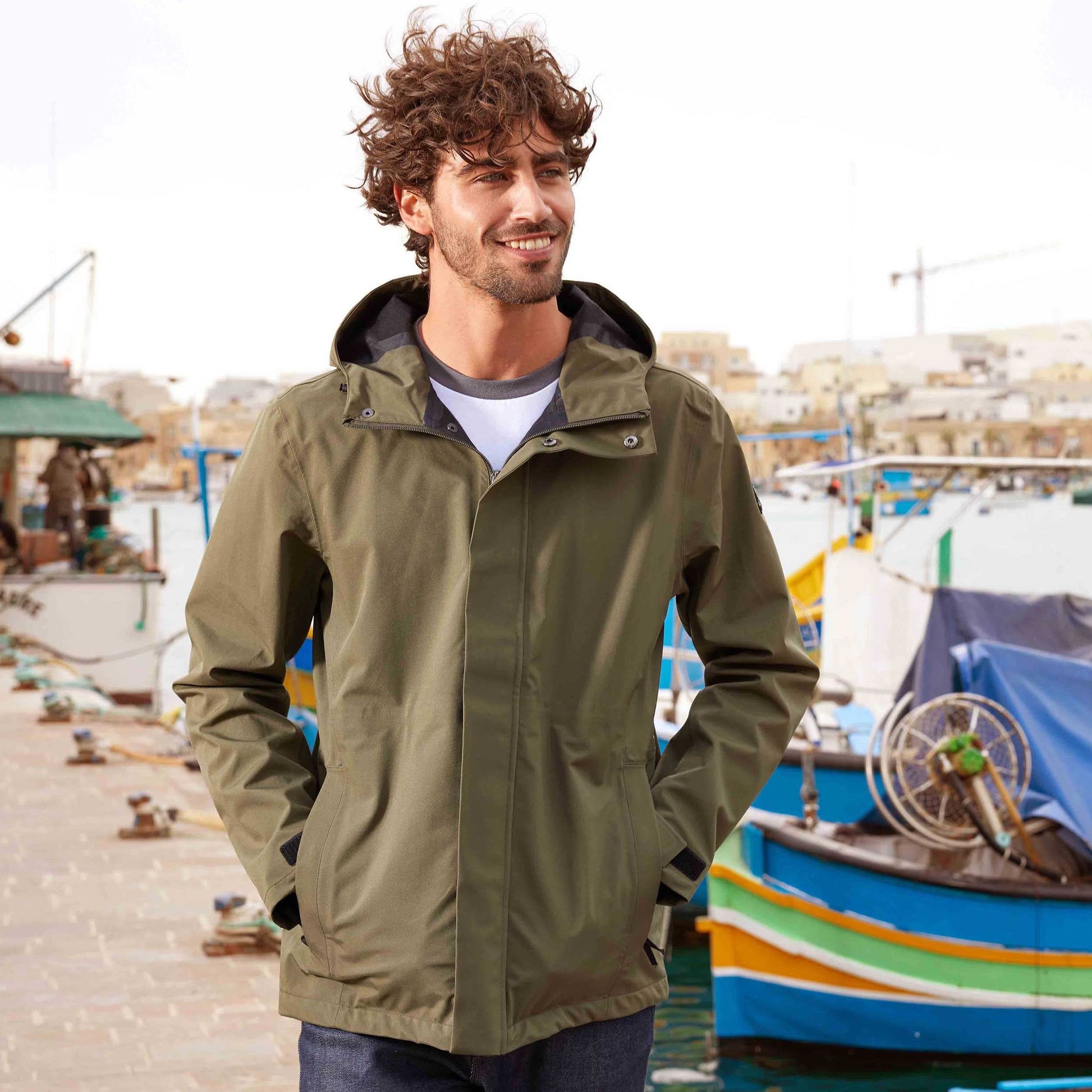 Flynn Mens Waterproof Jacket - Moss Green