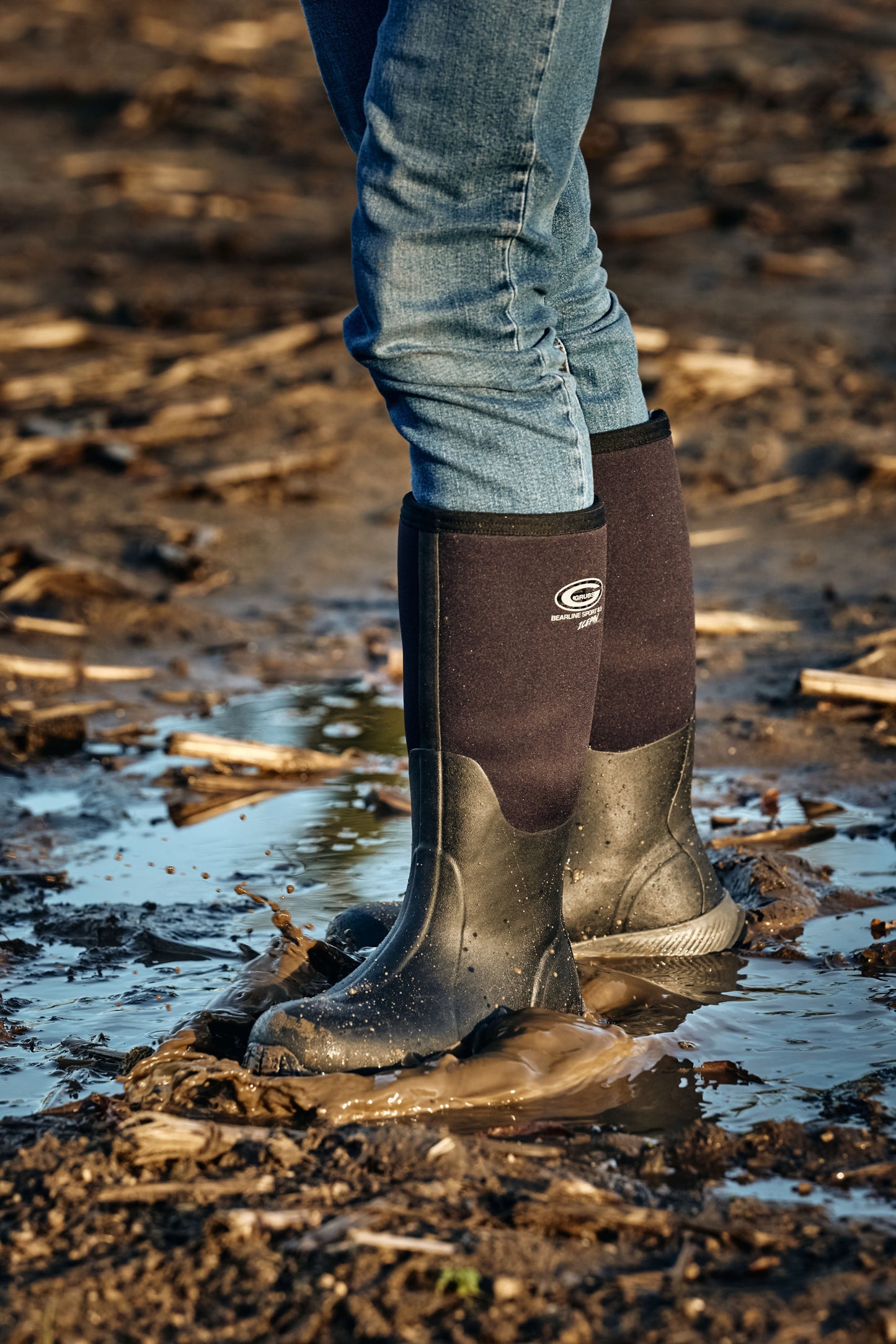 Grubs Boots Bearline 8.5 Unisex Wellington - Black