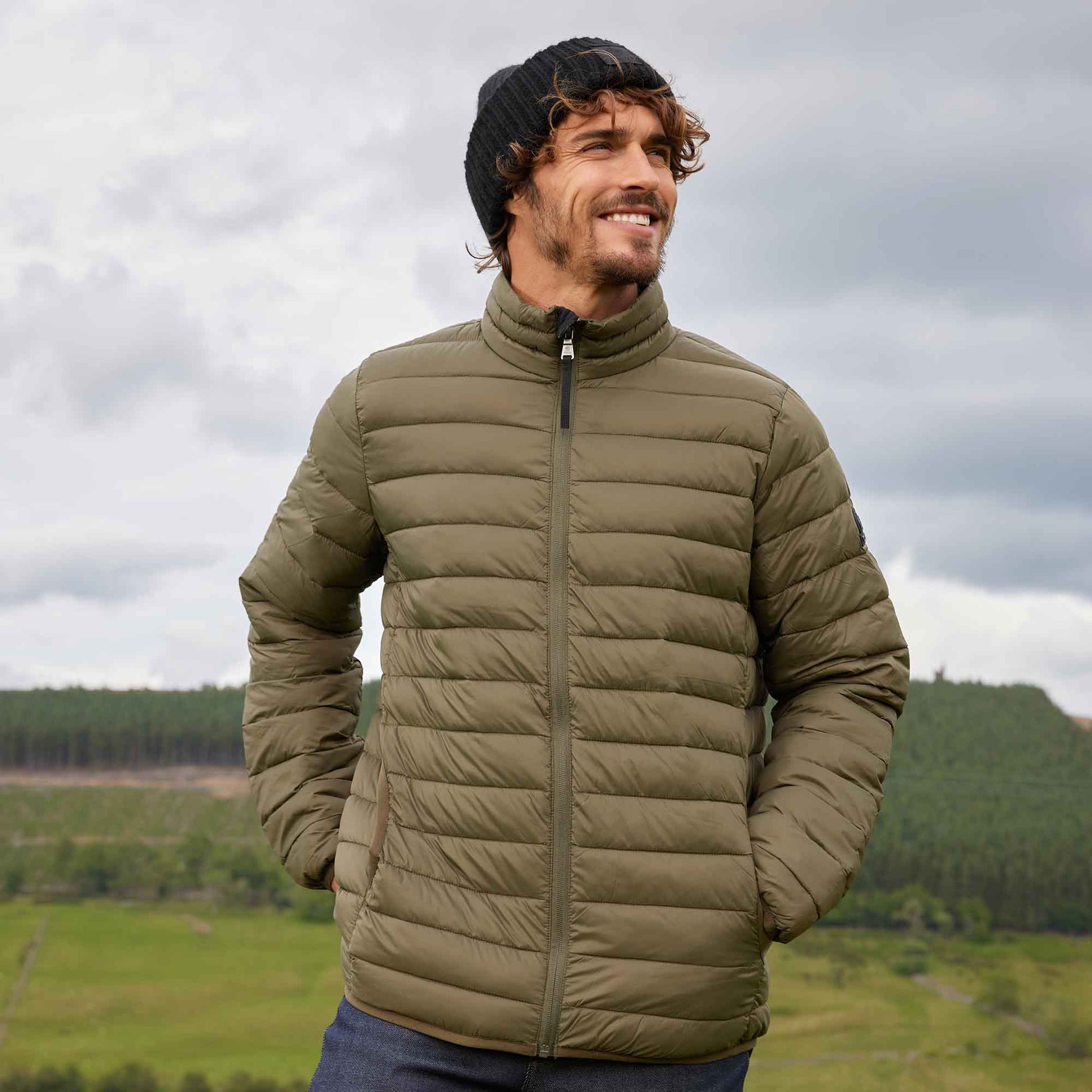 Gibson Mens Insulated Padded Jacket - Khaki