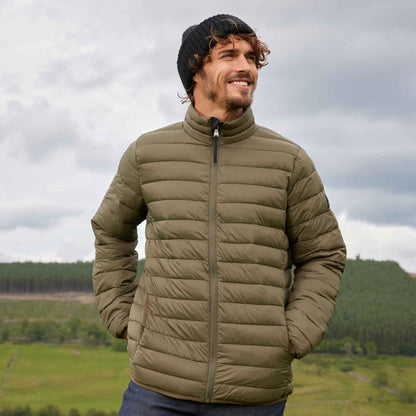 Gibson Mens Insulated Padded Jacket - Khaki