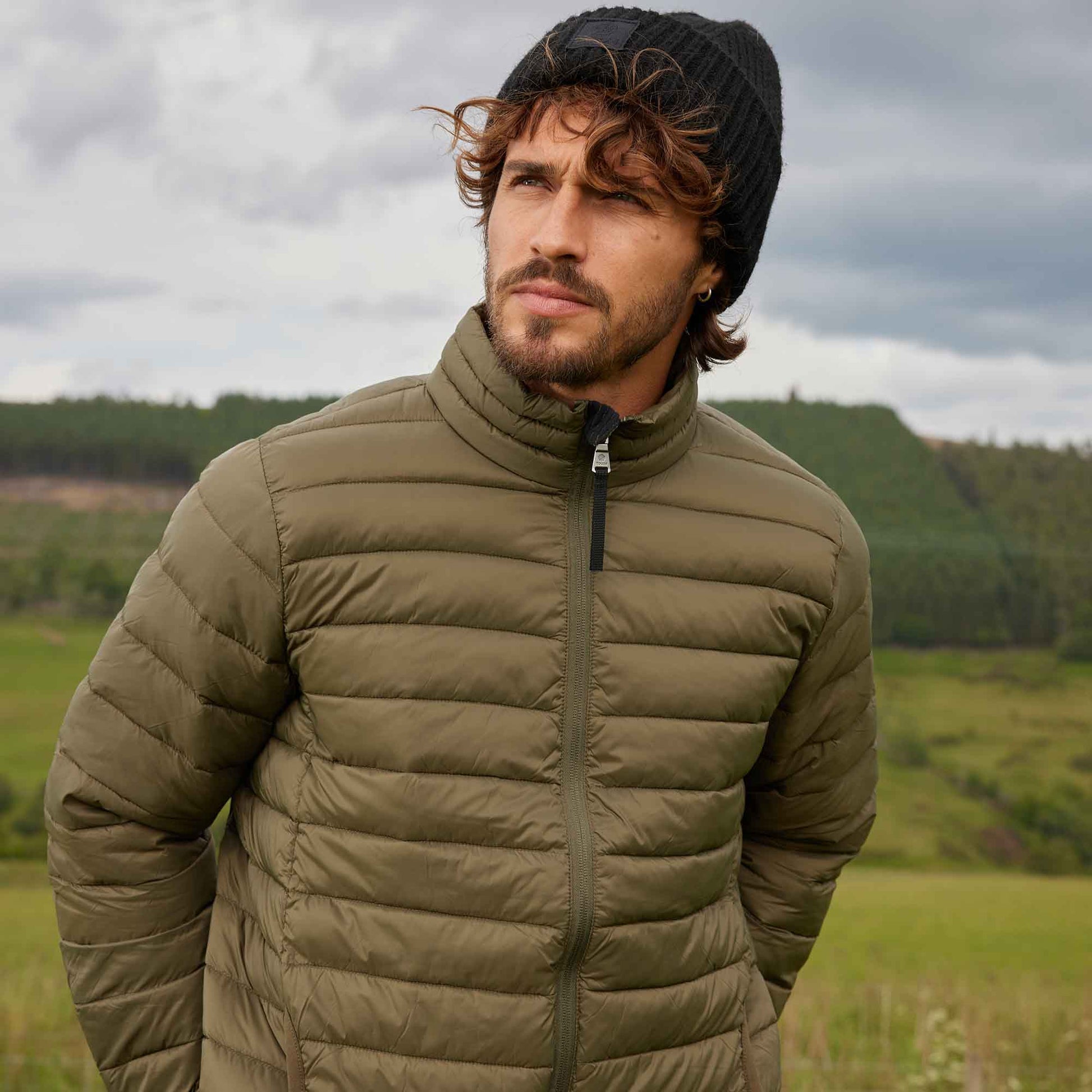 Gibson Mens Insulated Padded Jacket - Khaki