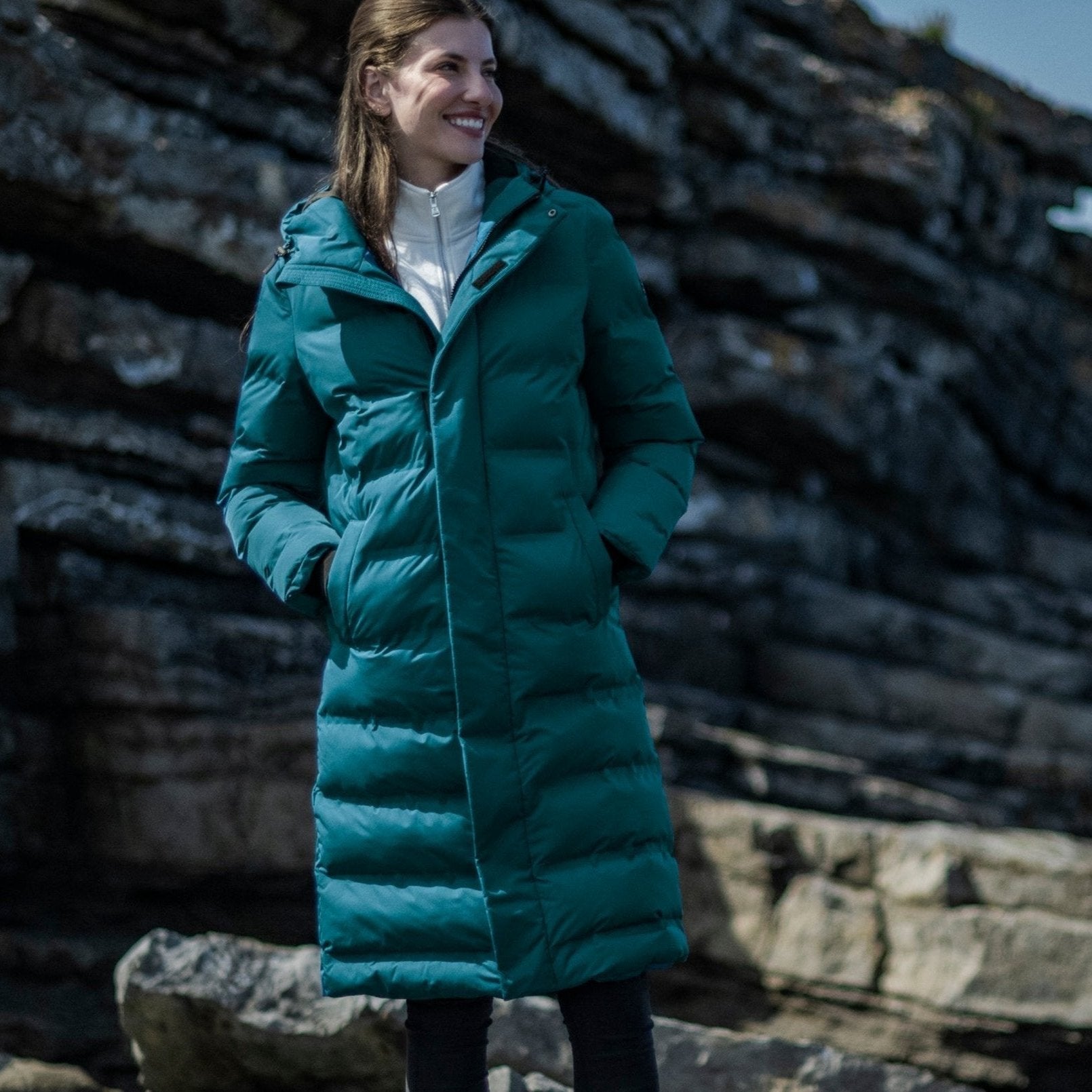 Glaston Womens Shower Resistant Insulated Parka - Deep Teal