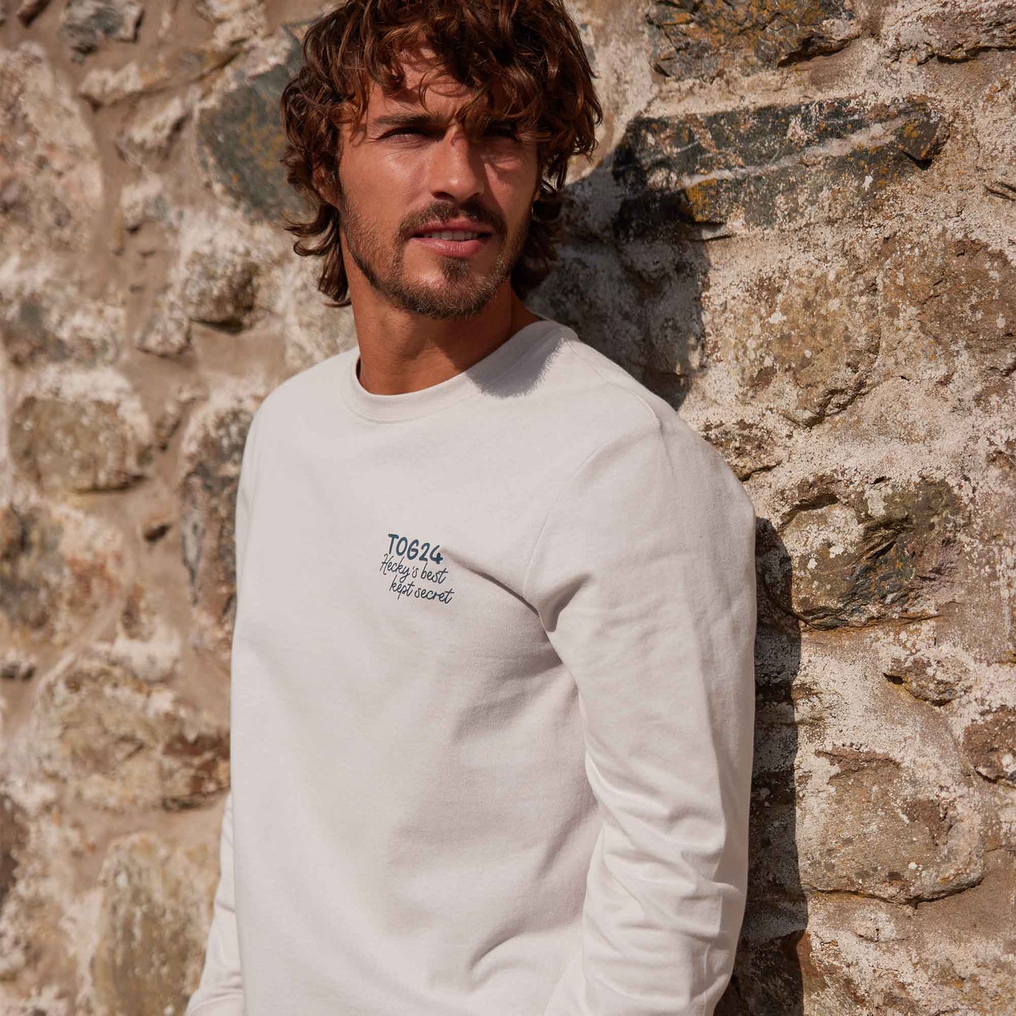 Hecky Mens Long Sleeve T-Shirt - Raincloud