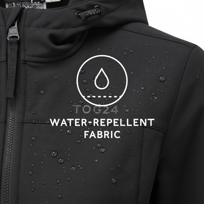 Keld Womens Shower Resistant Hooded Softshell Jacket - Black