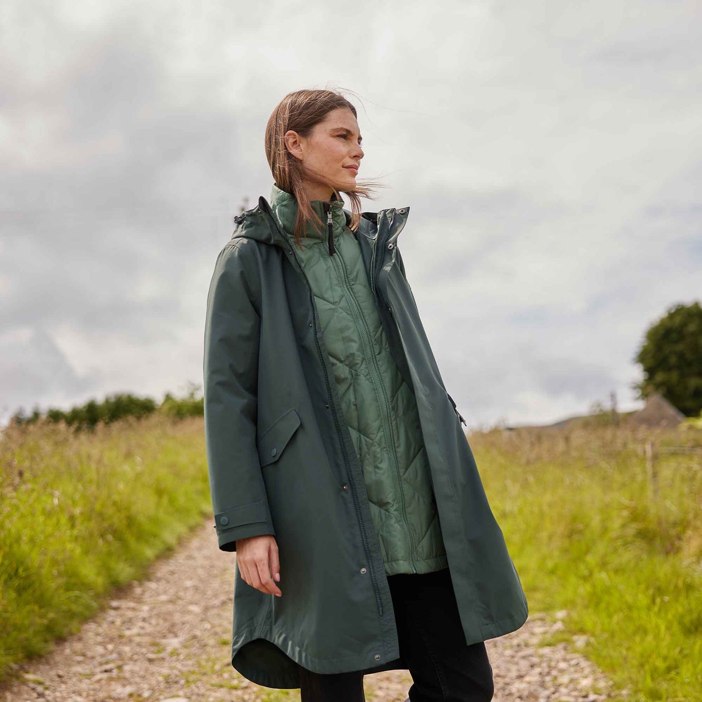 Lyra Womens Waterproof 3in1 Jacket - Racing Green