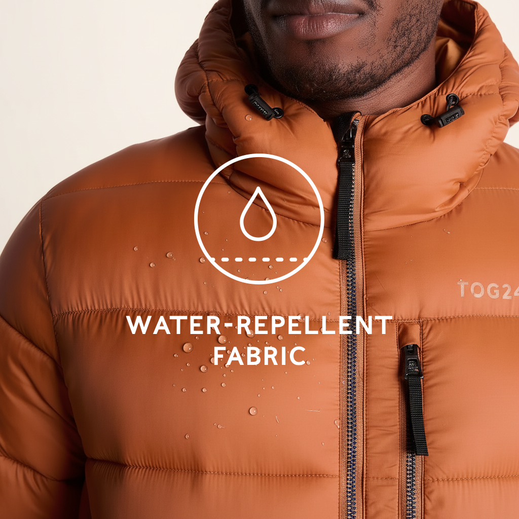 Maloney Mens Wind Resistant Insulated Jacket - Mahogany Orange