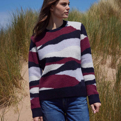 Niamh Womens Chunky Knitted Jumper - Landscape Knit
