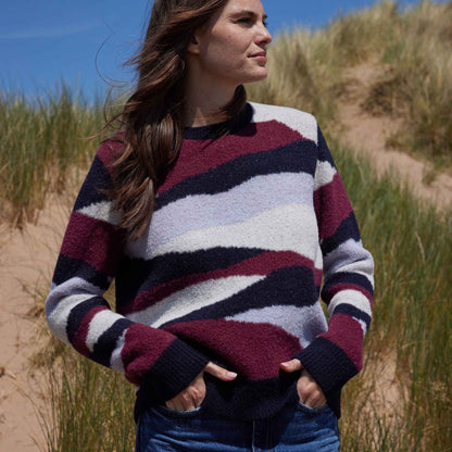Niamh Womens Chunky Knitted Jumper - Landscape Knit