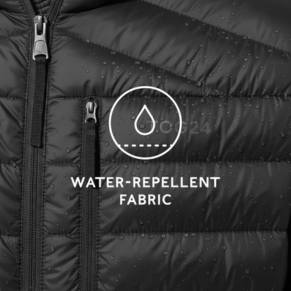 North Mens RDS Certified Down Hooded Jacket - Black