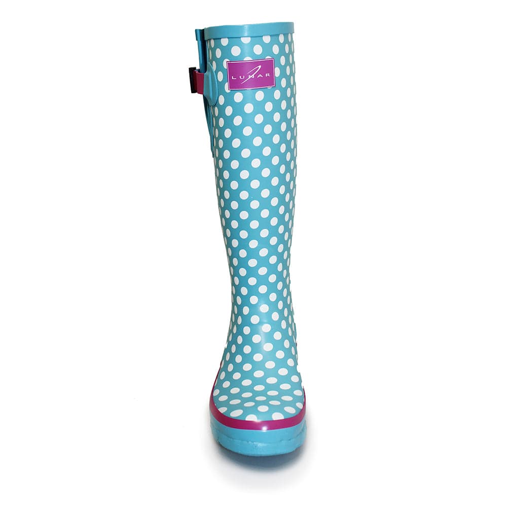 Lunar Polka Dot Wellington - Pale Blue