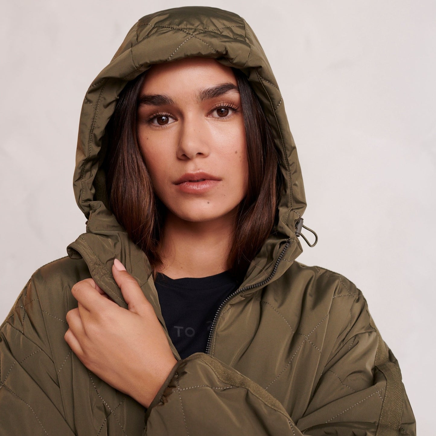 Corlae Womens Oversized Shower Resistant Insulated Jacket - Khaki
