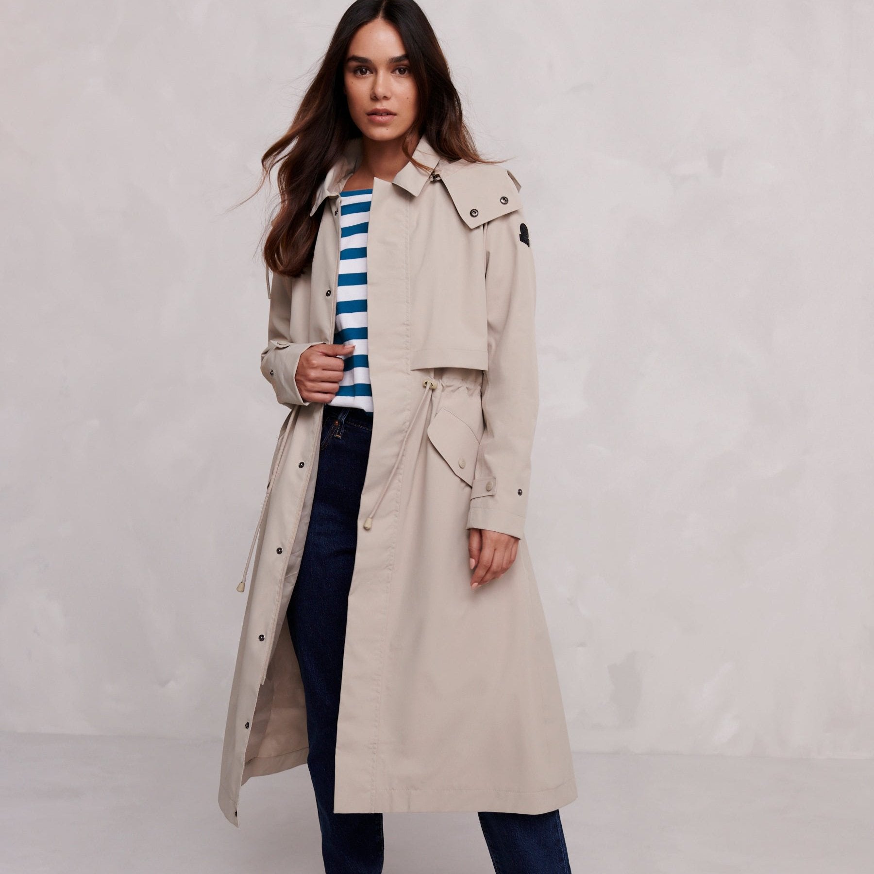 Alva Womens Waterproof Trench Coat - Taupe