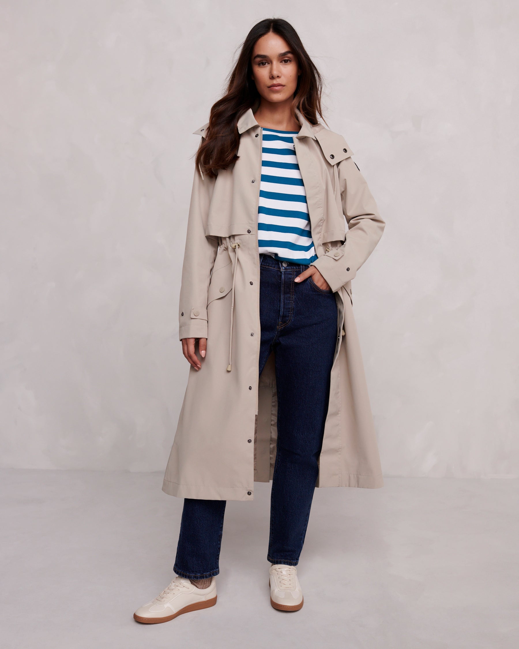 Alva Womens Waterproof Trench Coat - Taupe