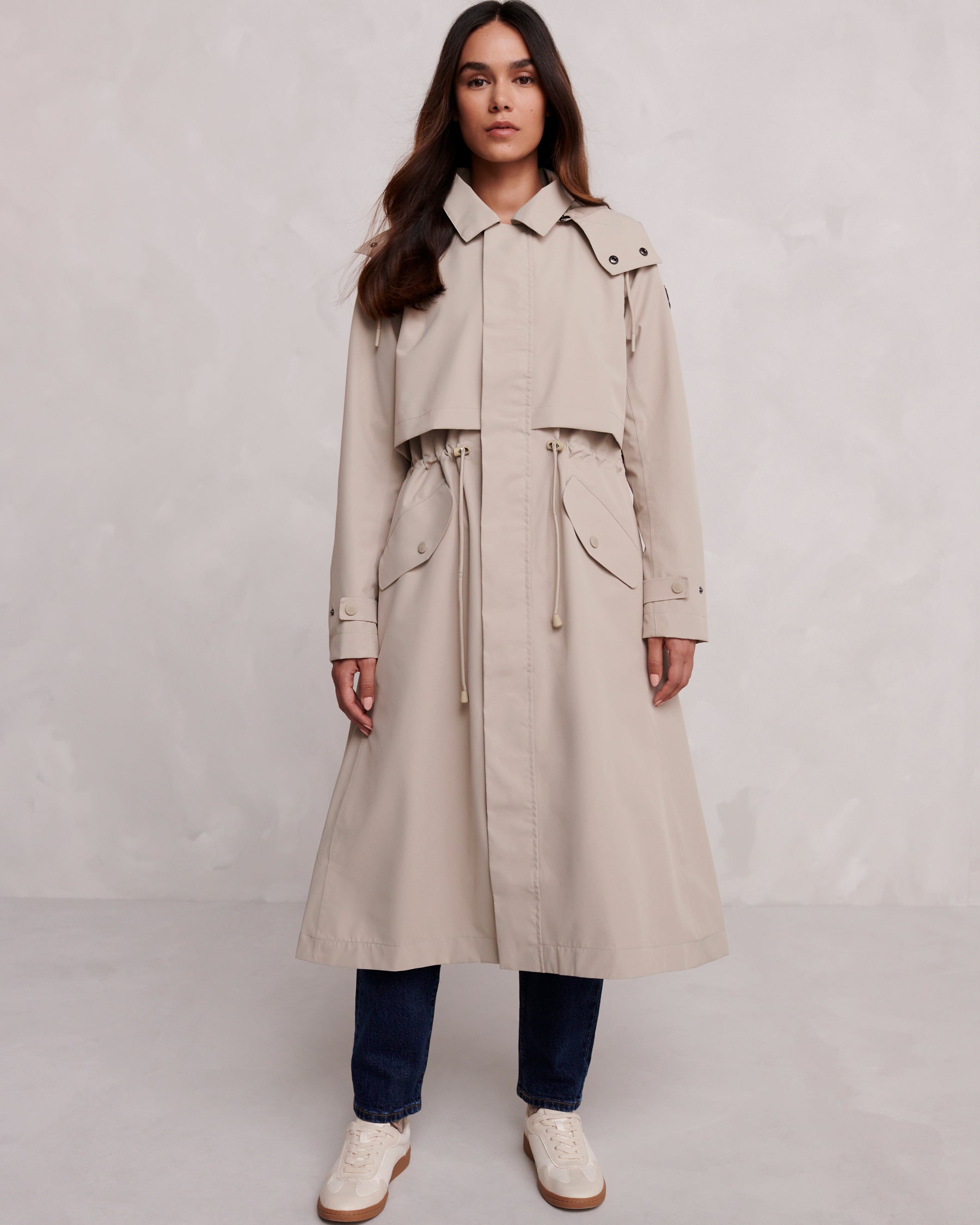 Alva Womens Waterproof Trench Coat - Taupe