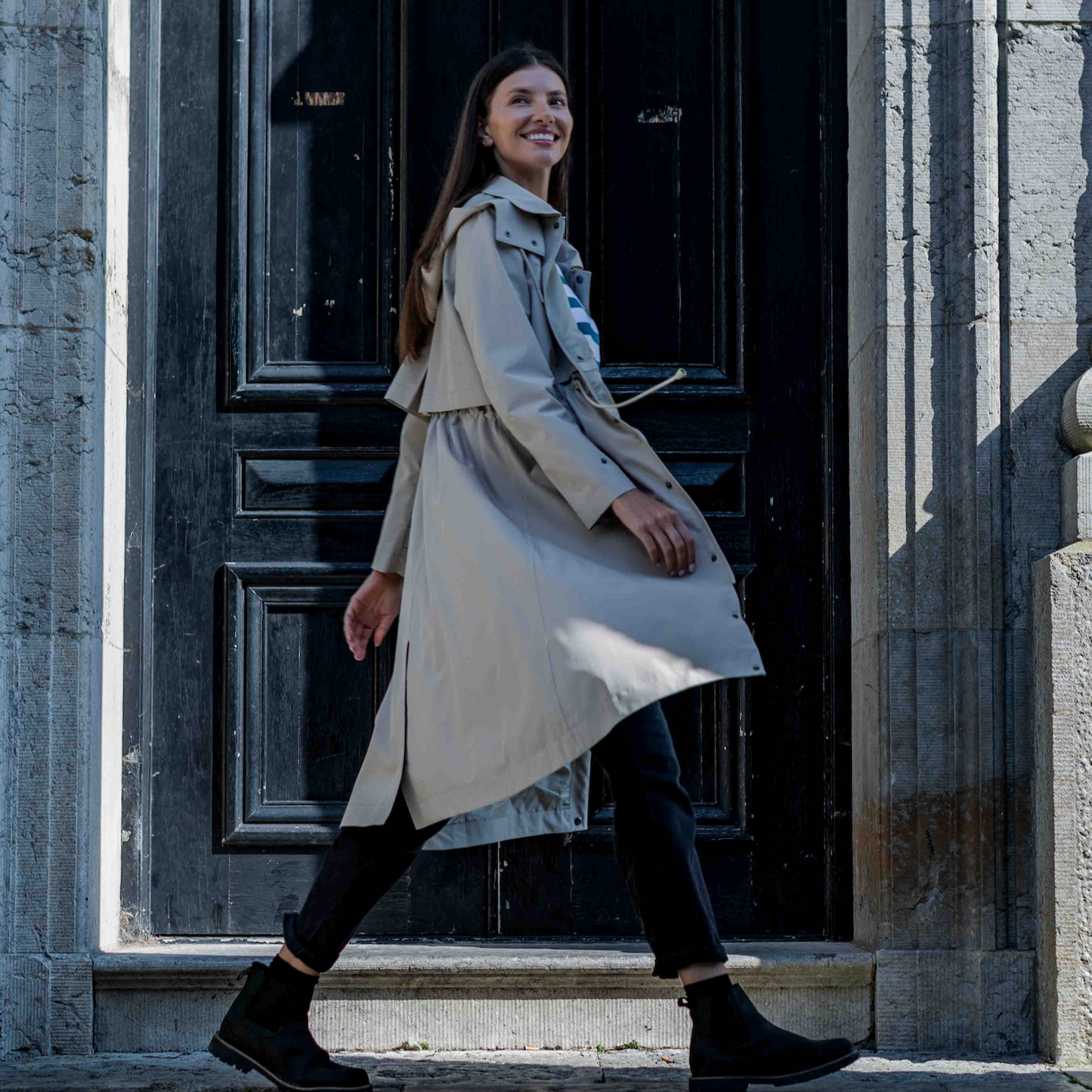 Alva Womens Waterproof Trench Coat - Taupe