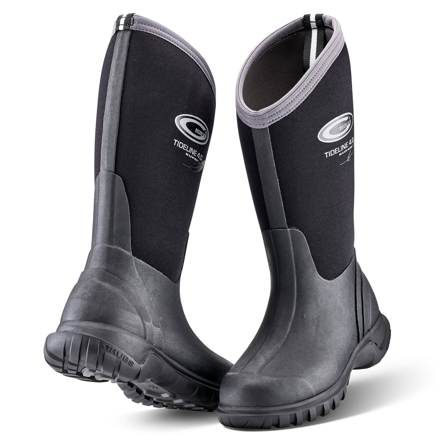 Grubs Boots Tideline Wellies Unisex - Black